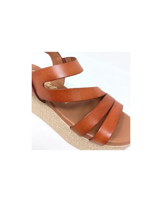 Sandales compensées SANDALE VAQ CUERO Carla Tortosa en coloris Brown