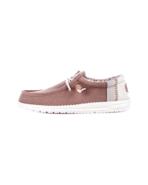 HeyDude Mocassins 40015 in het Pink voor heren