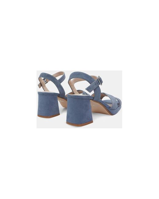Sandales Sandales en daim avec talon de 7 Bata en coloris Blue