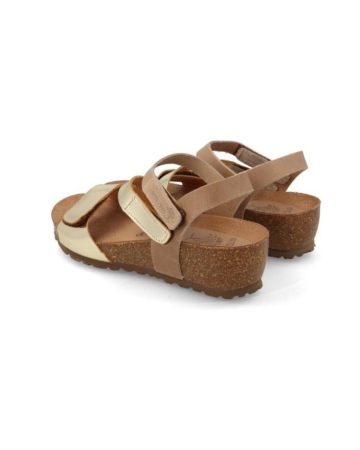 Sandales Compensées Interbios en coloris Brown