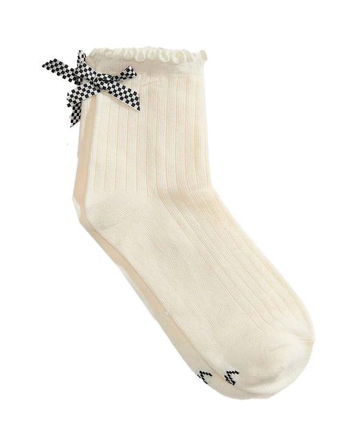 Chaussettes Bow Back Crew Vans en coloris Natural