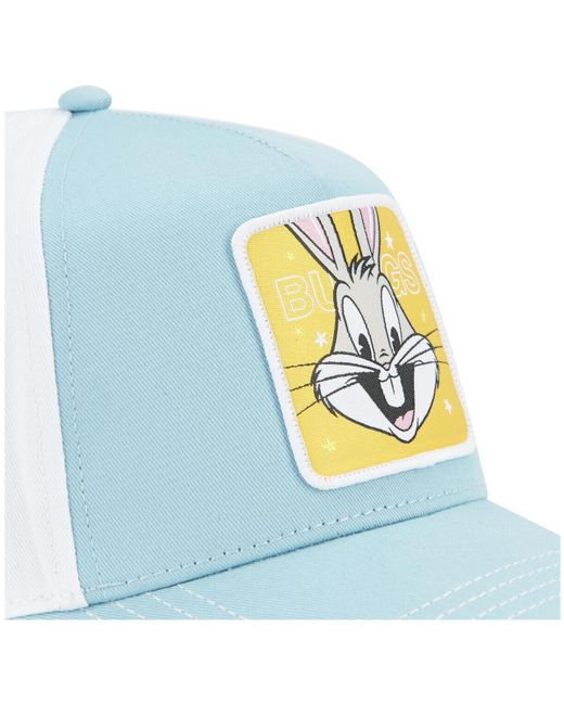 Casquette Casquette trucker en sergé de coton Looney Tunes Be Positive Capslab en coloris Blue