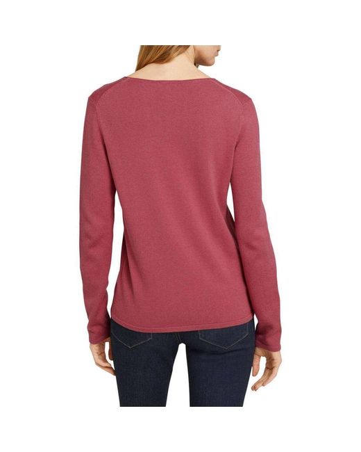 Pull 4451402 Tom Tailor en coloris Red