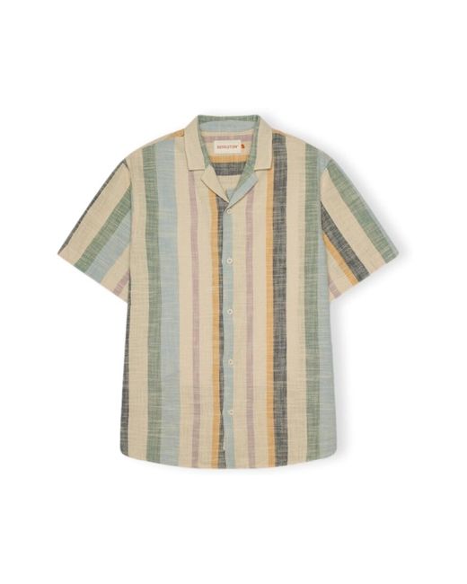 RVLT REVOLUTION Overhemd Lange Mouw Cuban Shirt S/S 3918 in het Green voor heren
