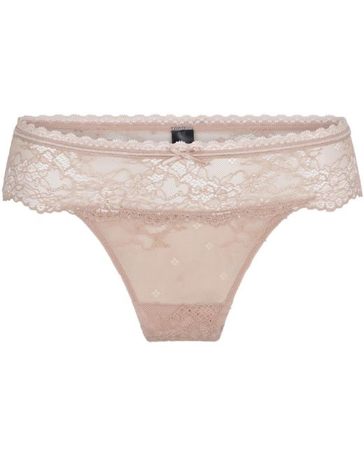 Culottes & slips String en dentelle Basique Lingadore en coloris Natural