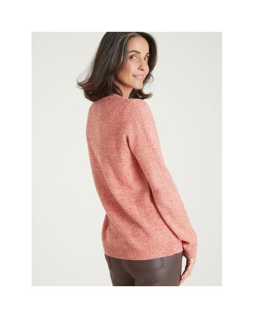 Pull by - Pull V manches longues Daxon en coloris Pink