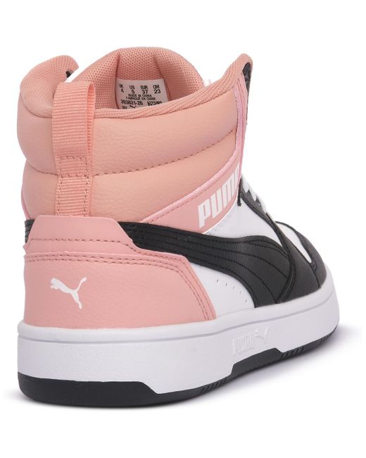 Chaussures 26 REBOUND V6 MID JR PUMA en coloris Pink