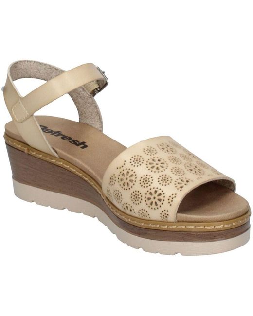 Sandales compensées Refresh en coloris Metallic