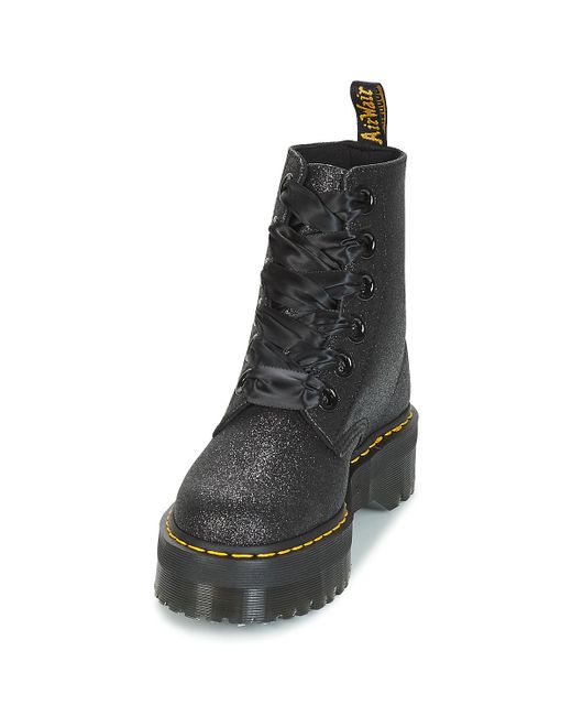 MOLLY GLITTER femmes Boots en Noir Dr. Martens en coloris Noir Lyst