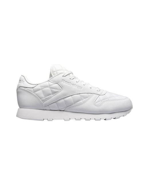 reebok classic leather quilted trainer