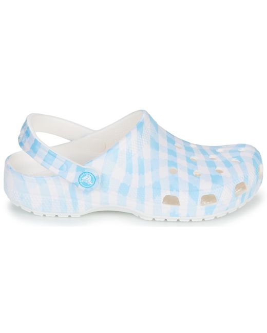 CROCSTM Blue Clogs Classic Gingham Clog