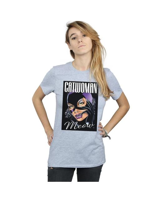 T-shirt Batman Catwoman Feline Fatale Dc Comics en coloris Gray