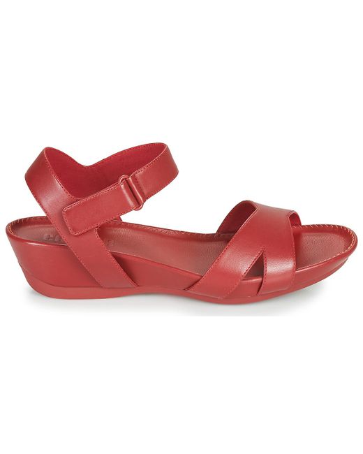 Femme Chaussures Chaussures plates Sandales plates Sandales Camper en coloris Rouge 