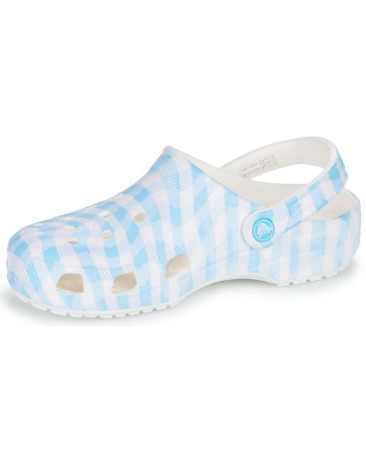 CROCSTM Blue Clogs Classic Gingham Clog
