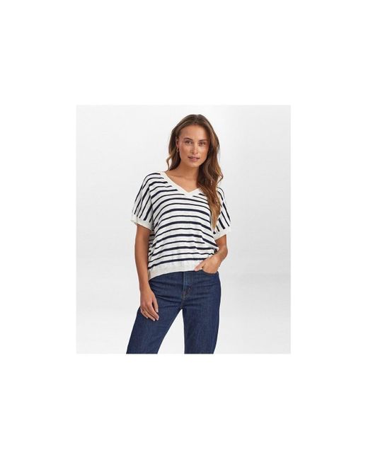 T-shirt Numph Nukiki Pullover Sapphire Numph en coloris Blue