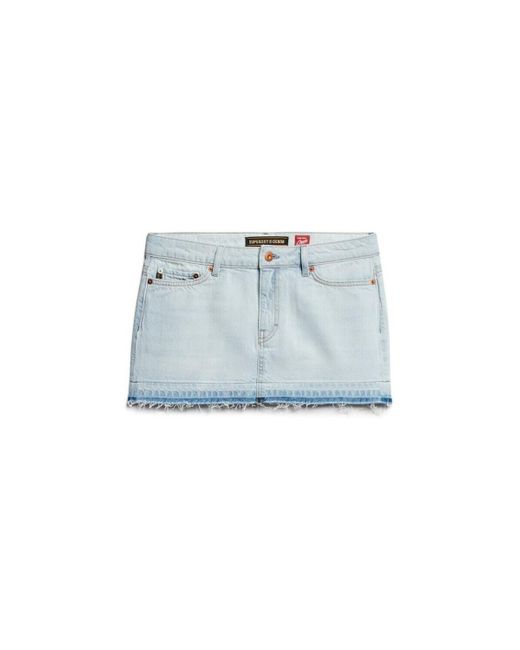 Jupes Mini jupe en jean Superdry en coloris Blue