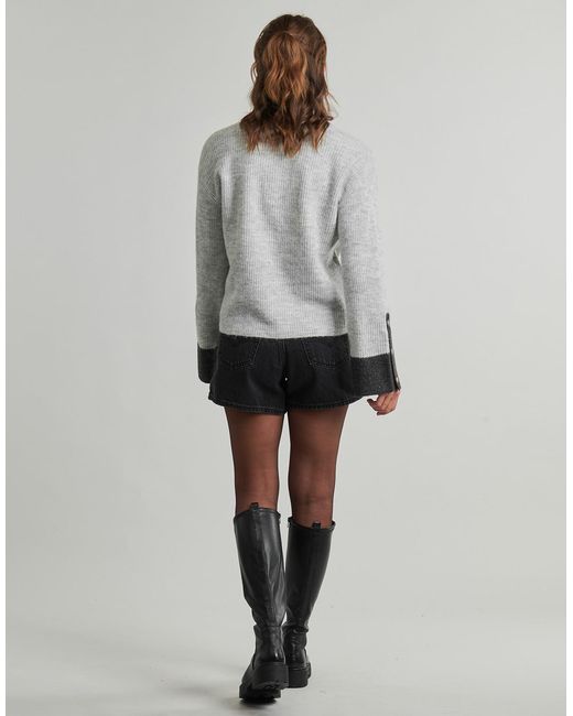 Vila Gray Pullover Vialva V-Neck