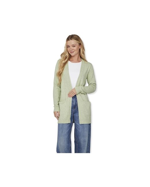 Manteau Noos Ril Cardigan - Swamp Vila en coloris Green