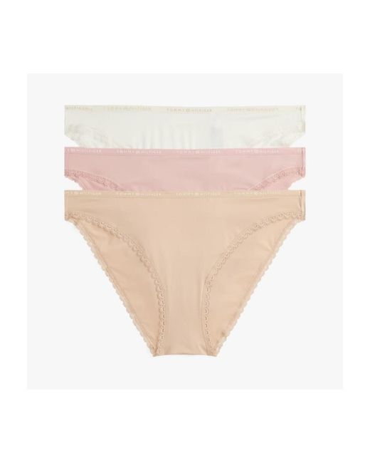 Slips 3 PACK LACE BIKINI Tommy Hilfiger en coloris White