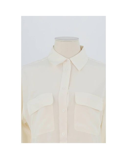 Chemise Chemise en soie blanche Equipment en coloris White