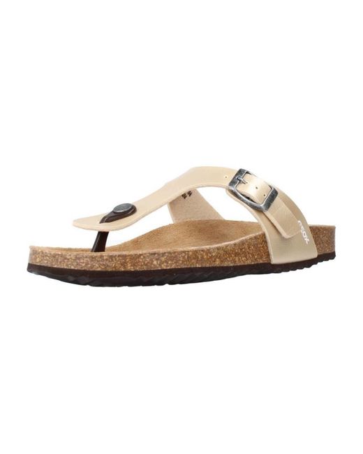 Geox Teenslippers D Brionia in het Metallic - Bespaar 46% - Lyst