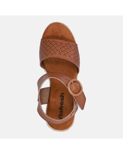 Sandales Compensées Sandalo Zeppa Refresh en coloris Brown