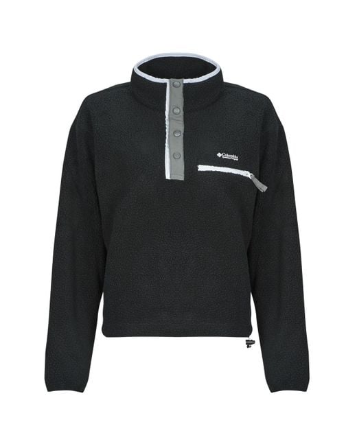 Felpa Helvetia Ii Cropped Half Snap Fleece di Columbia in Black
