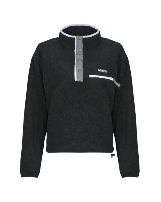 Columbia Black Fleecepullover Helvetia Ii Cropped Half Snap Fleece