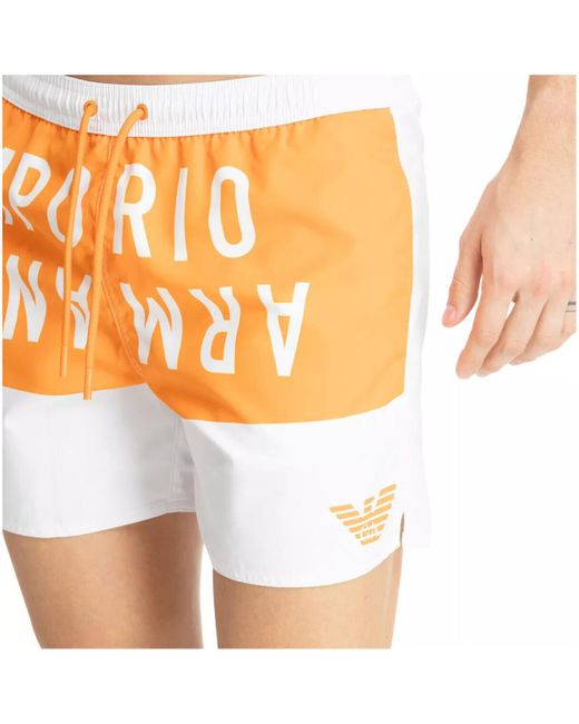 Boxers BEACHWEAR EA7 pour homme en coloris Orange