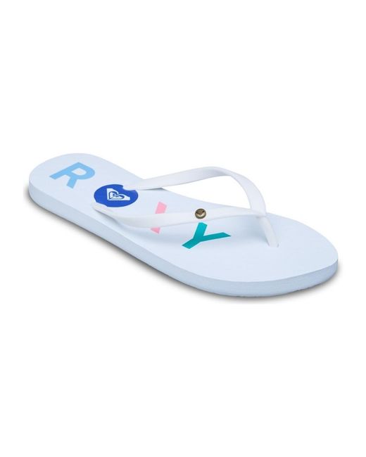 Sandales plates Sandy Roxy en coloris Blue