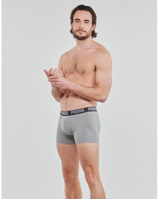 PUMA Boxers Basic X4 in het Gray voor heren