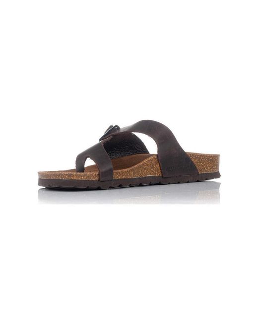 Sandales Plates Baskets 7119 Interbios en coloris Brown