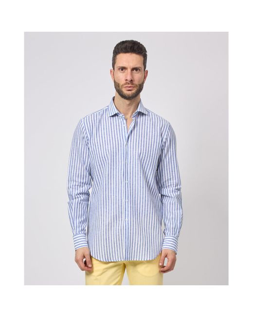 Chemise Chemise en lin pour Settemezzo SETTE/MEZZO pour homme en coloris Blue