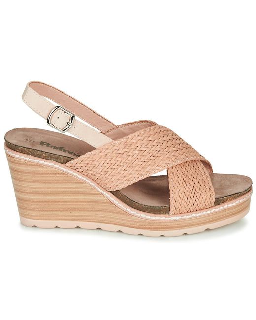 Refresh Brown Keilabsatzsandalen Nani