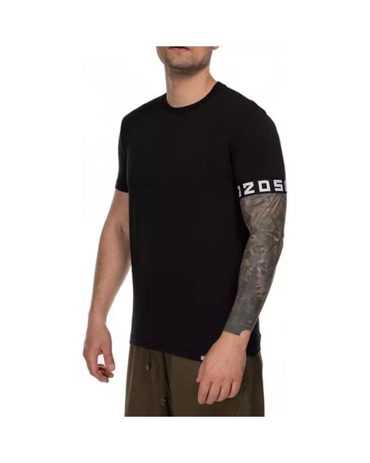 T-shirt t-shirt noir rayure logo DSquared² pour homme en coloris Black