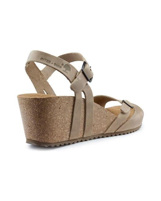 Sandales W confortables sandales compensées Interbios en coloris Gray