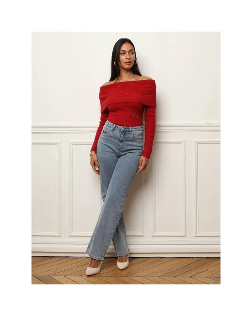 Pull Pulls Pour Femme La Modeuse en coloris Red