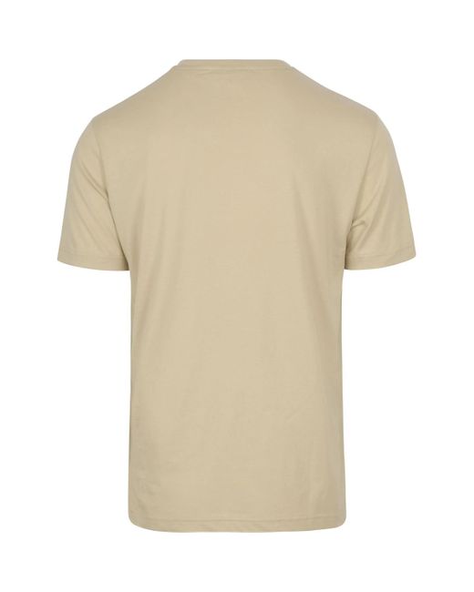 T-shirt T-shirt Logo Ecru Gant pour homme en coloris Natural