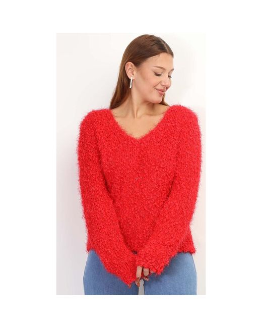 Pull Pulls Pour Femme La Modeuse en coloris Red