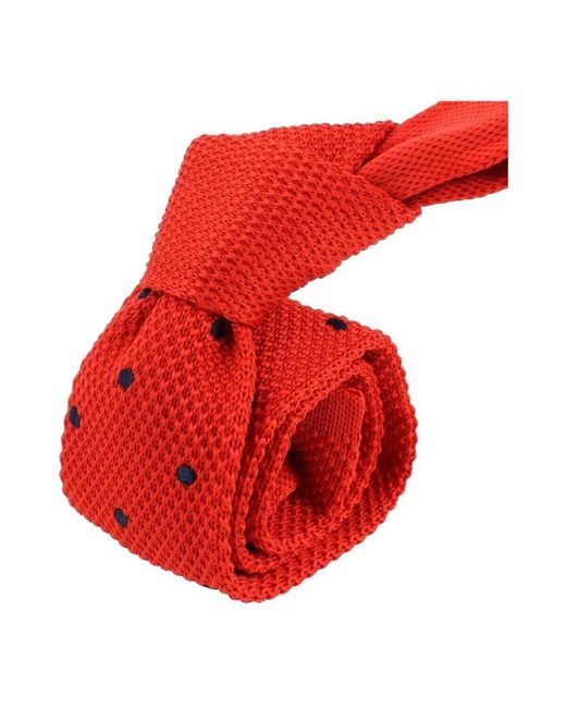 Cravates et accessoires Cravate tricot Preppy a pois Clj Charles Le Jeune pour homme en coloris Red