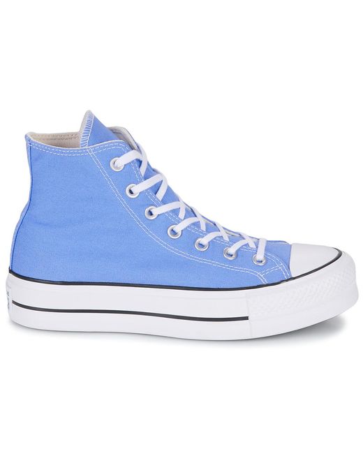 Baskets montantes Chuck Taylor All Star Lift Canvas Seasonal Color Converse en coloris Blue