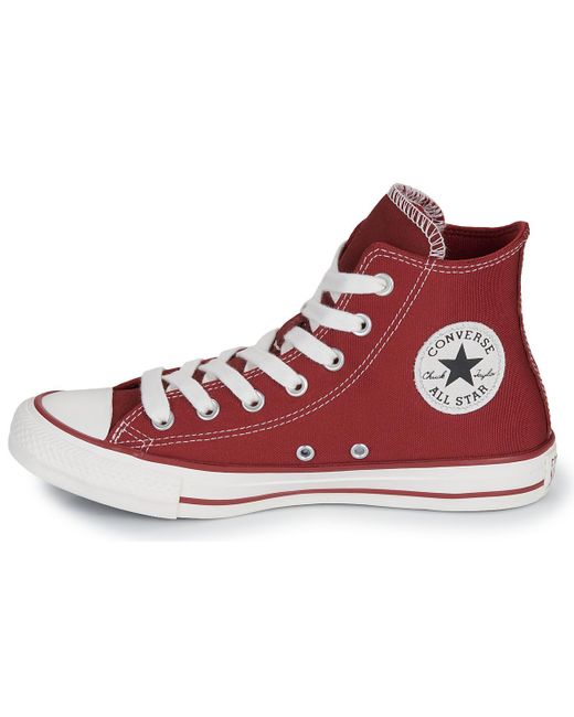 Baskets montantes CHUCK TAYLOR ALL STAR CANVAS + SUEDE Converse en coloris Red