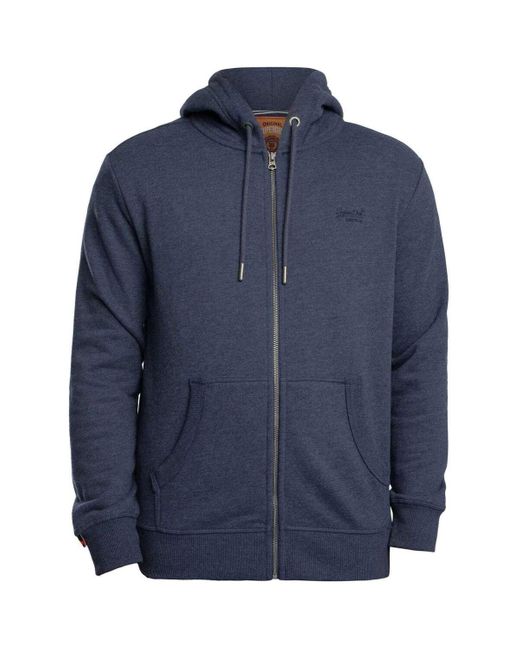 Sweat-shirt Sweat à capuche zippé avec logo essentiel Superdry pour homme en coloris Blue