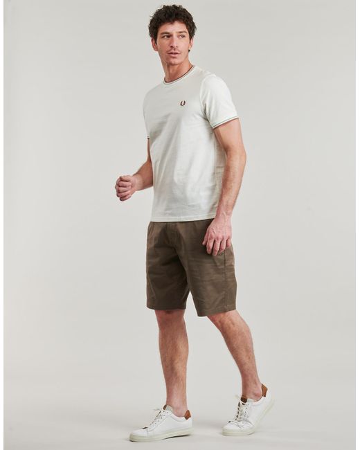 T-shirt TWIN TIPPED T-SHIRT Fred Perry pour homme en coloris Gray