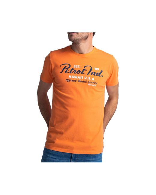 T-shirt M-1040-TSR601 Petrol Industries pour homme en coloris Orange