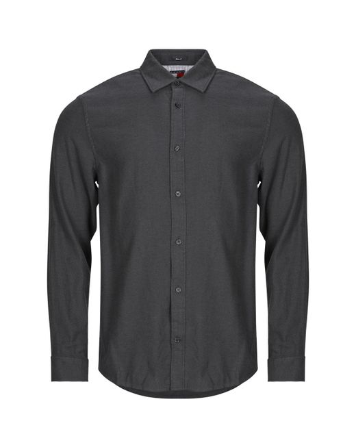Tommy Hilfiger Herren Hemdbluse Tjm Reg Flannel Shirt Ext in grau
