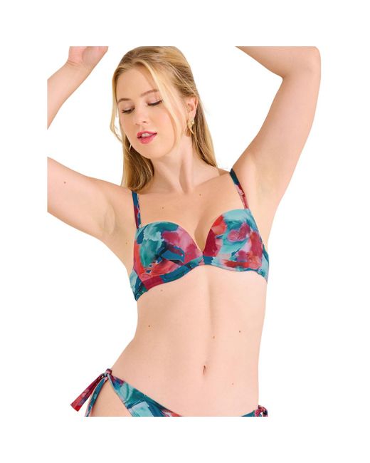 Maillots de bain Haut maillot de bain push-up ROMA Lisca en coloris Blue