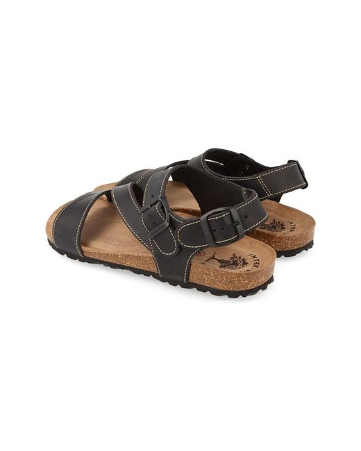 Sandales plates Interbios pour homme en coloris Brown