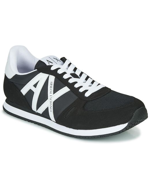 Emporio Armani EA7 Zwart-wit veters Heren - Schoenen.nl