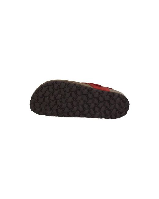 Sandales plates Interbios en coloris Red